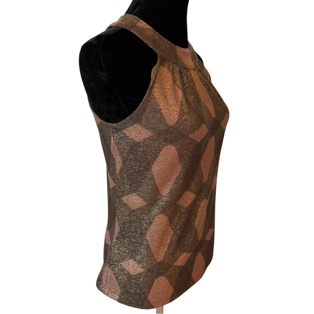 Elie Tahari Metallic Bronze Top XS - Picture 4 of 6